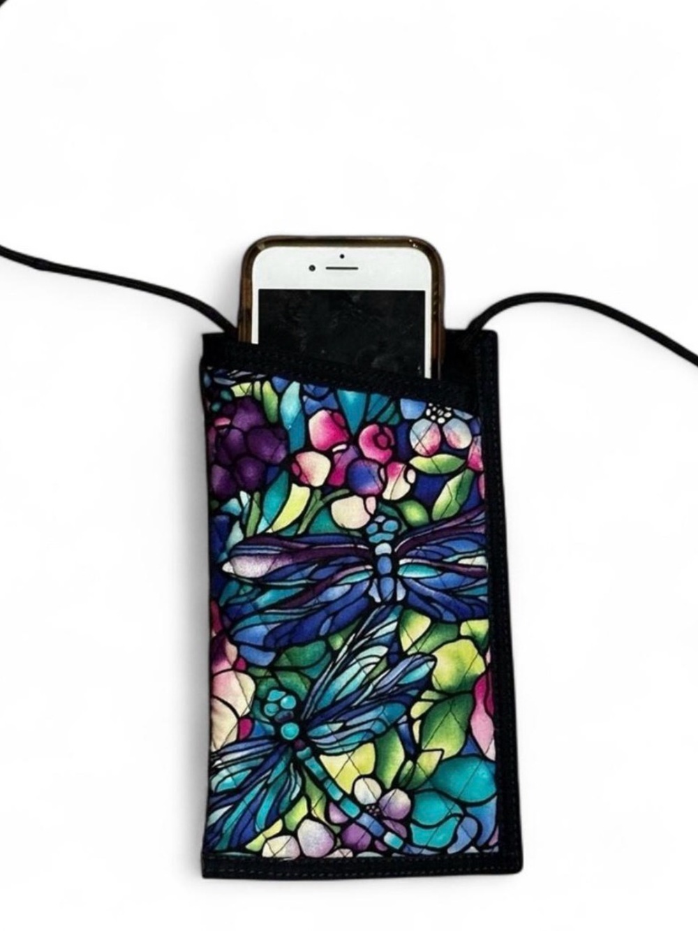 Colorful Dragonfly Phone Pouch Purse Water Color Style Design